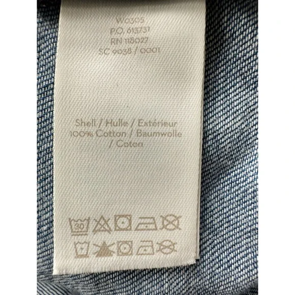 Boden Denim Shirt Dress Blue Cotton Long Sleeve Minimalist Preppy Size 8R Casual - Picture 5 of 14